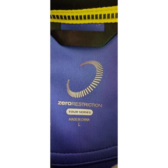 Zero Restriction Z500 Full Zip Block Ribbon Black Tech Golf Jacket Size L - Picture 6 of 6